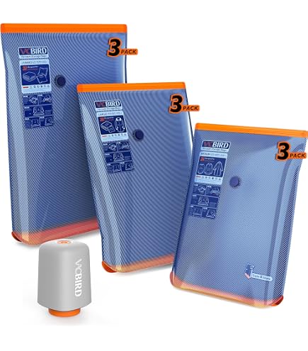 Amazon｜Vacbird 布団圧縮袋 圧縮袋 旅行 電動 ポンプ 10枚（5枚L+5枚
